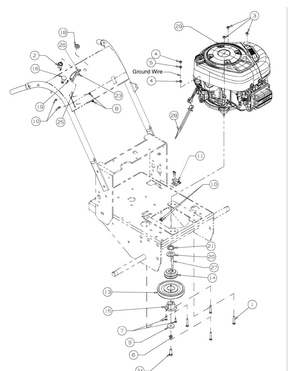 Briggs Engine Accessories Diagram and Parts List for G1236 55AC5GMR250-WAM Cub Cadet Lawn Mower